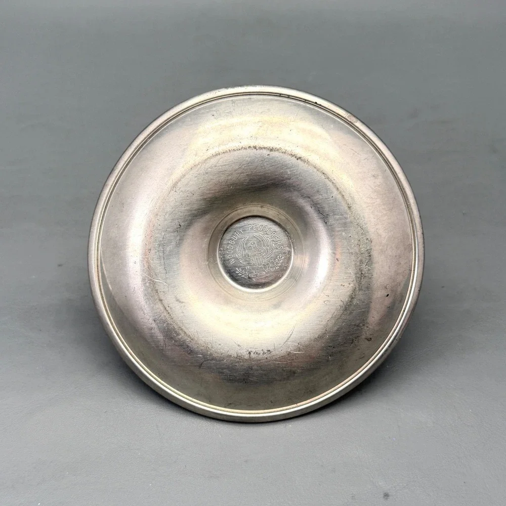 Vintage Woodbury Pewterers Pewter Golf Club Ring Trinket Ashtray